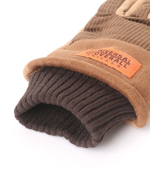 UNIVERSAL OVERALL（ユニバーサルオーバーオール）の「UNIVERSAL OVERALL/ユニバーサルオーバーオール コーデュロイ スエード 切替 グローブ/手袋（手袋・メンズ・アイボリー/ブラック/ベージュ/ブラウン・FREE）」の10枚目の写真