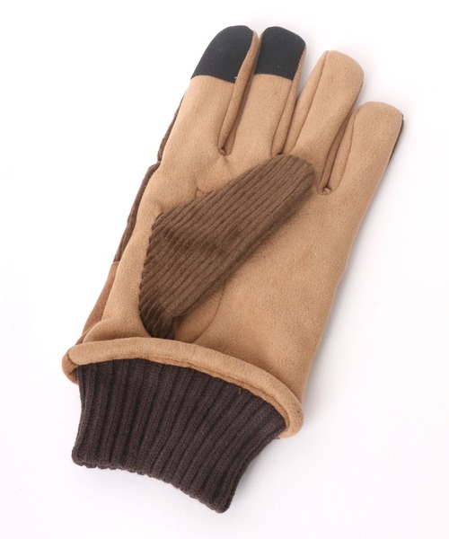 UNIVERSAL OVERALL（ユニバーサルオーバーオール）の「UNIVERSAL OVERALL/ユニバーサルオーバーオール コーデュロイ スエード 切替 グローブ/手袋（手袋・メンズ・アイボリー/ブラック/ベージュ/ブラウン・FREE）」の15枚目の写真