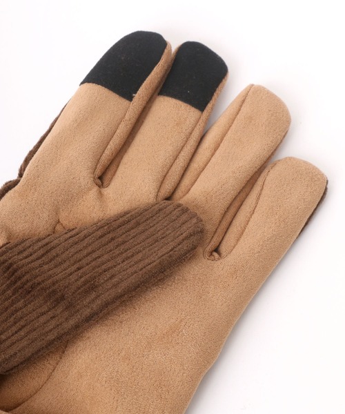 UNIVERSAL OVERALL（ユニバーサルオーバーオール）の「UNIVERSAL OVERALL/ユニバーサルオーバーオール コーデュロイ スエード 切替 グローブ/手袋（手袋・メンズ・アイボリー/ブラック/ベージュ/ブラウン・FREE）」の13枚目の写真