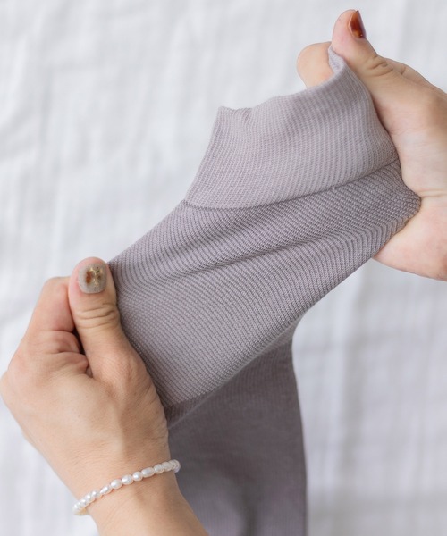 フェリシモMama（フェリシモママ）の「Ｍｏｒｅｄｄｅ　コットン混で心地いい　着圧ニーハイソックス（マタニティウェア/グッズ・レディース・ブルー/ブラウン系その他・ONE SIZE）」の14枚目の写真