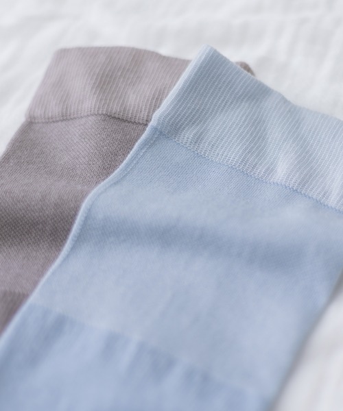 フェリシモMama（フェリシモママ）の「Ｍｏｒｅｄｄｅ　コットン混で心地いい　着圧ニーハイソックス（マタニティウェア/グッズ・レディース・ブルー/ブラウン系その他・ONE SIZE）」の16枚目の写真