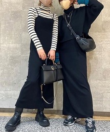 《mikuさん×Erikaさんコラボ》ニットトップス+キャミワンピセットアップ