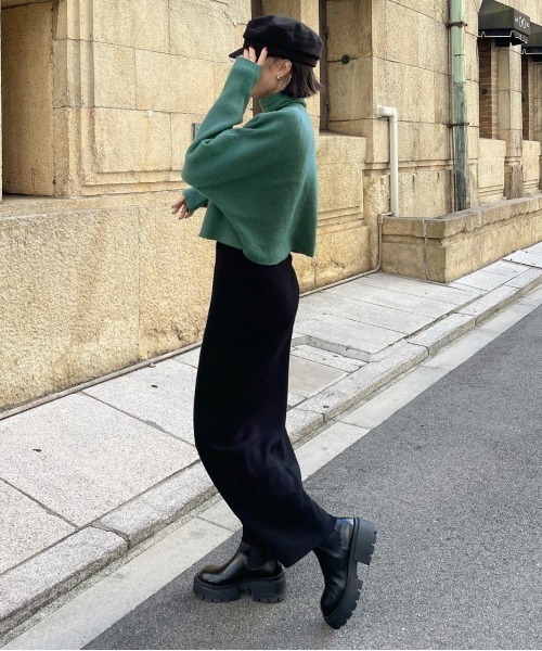 AMELY（エミリー）の「《mikuさん×Erikaさんコラボ》ニットトップス+キャミワンピセットアップ（セットアップ・レディース・グリーン/アイボリー/ブラック/グレー/ダークブラウン/キャメル・M/L）」の19枚目の写真