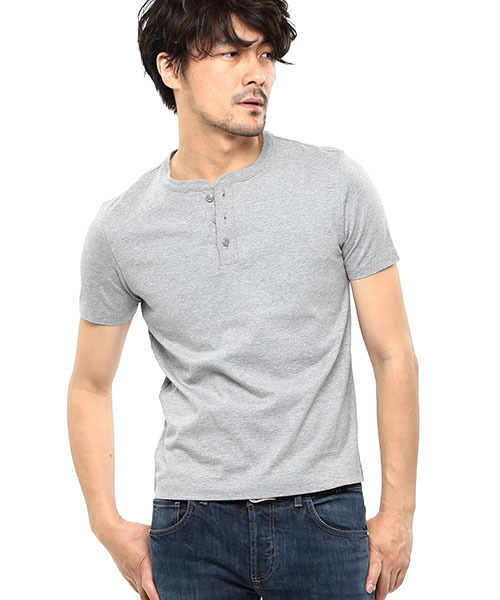 BRILLA per il gusto(ブリッラペルイルグースト)の「Brilla per il gusto / ベーシック ヘンリーネック Tシャツ(Tシャツ/カットソー・メンズ・ホワイト/グレー/ネイビー・MEDIUM/SMALL/LARGE/X-SMALL)」の3枚目の写真
