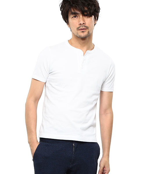 BRILLA per il gusto(ブリッラペルイルグースト)の「Brilla per il gusto / ベーシック ヘンリーネック Tシャツ(Tシャツ/カットソー・メンズ・ホワイト/グレー/ネイビー・MEDIUM/SMALL/LARGE/X-SMALL)」の2枚目の写真