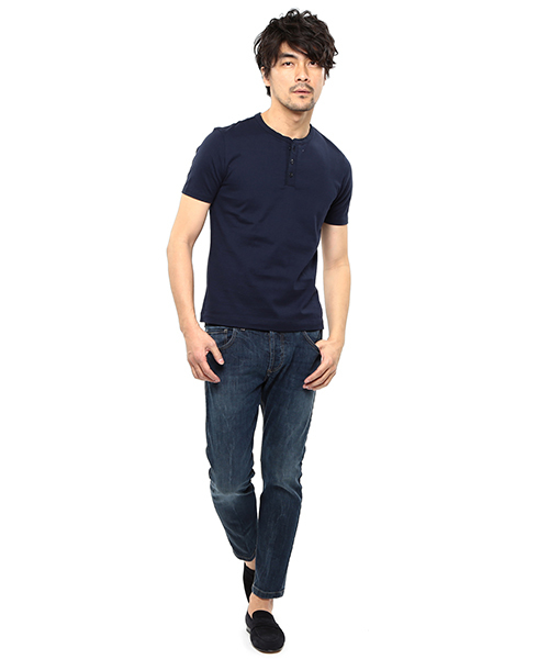 BRILLA per il gusto(ブリッラペルイルグースト)の「Brilla per il gusto / ベーシック ヘンリーネック Tシャツ(Tシャツ/カットソー・メンズ・ホワイト/グレー/ネイビー・MEDIUM/SMALL/LARGE/X-SMALL)」の5枚目の写真