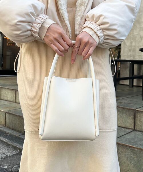 MAJESTIC LEGON（マジェスティックレゴン）の「miniハンドバッグ（ハンドバッグ・レディース・ライトグレー/ライトグリーン/アイボリー・FREE）」の8枚目の写真
