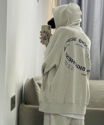 バッグサークルロゴフードZIPパーカー