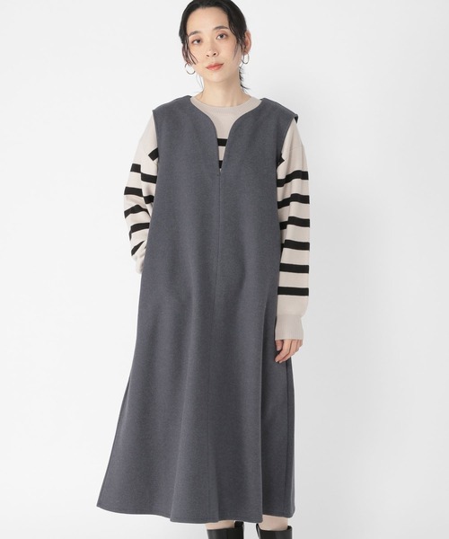 studio CLIP(スタディオクリップ)の「軽メルトンジャンパースカート(ジャンパースカート・レディース・チャコール/モカ/ブラック・MEDIUM/LARGE)」の17枚目の写真