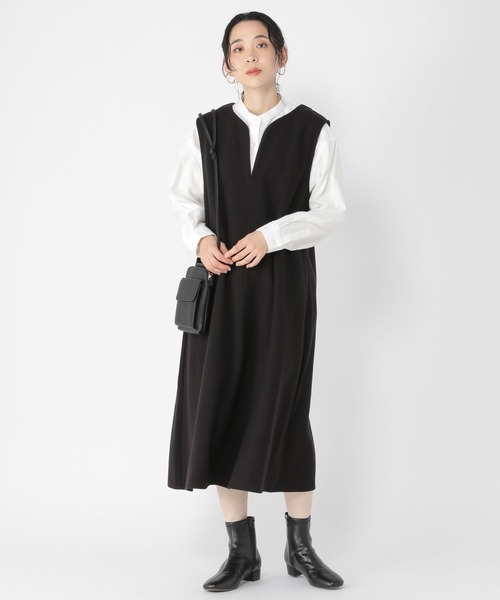 studio CLIP(スタディオクリップ)の「軽メルトンジャンパースカート(ジャンパースカート・レディース・チャコール/モカ/ブラック・MEDIUM/LARGE)」の19枚目の写真