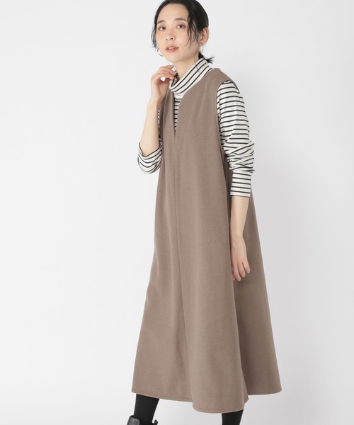 studio CLIP(スタディオクリップ)の「軽メルトンジャンパースカート(ジャンパースカート・レディース・チャコール/モカ/ブラック・MEDIUM/LARGE)」の21枚目の写真