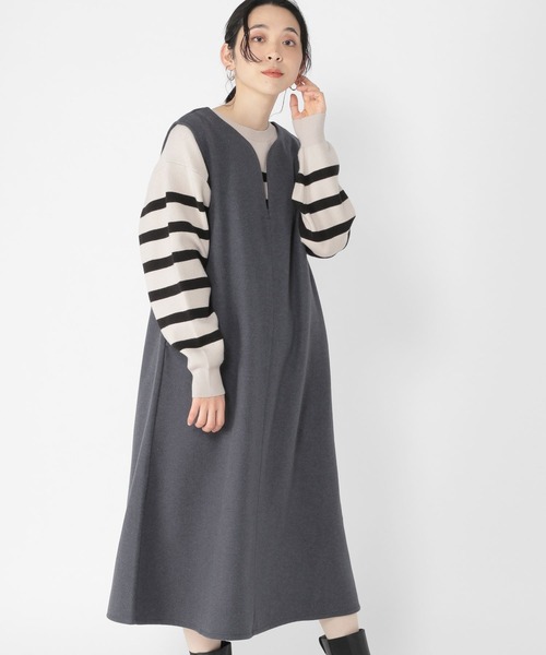 studio CLIP(スタディオクリップ)の「軽メルトンジャンパースカート(ジャンパースカート・レディース・チャコール/モカ/ブラック・MEDIUM/LARGE)」の22枚目の写真