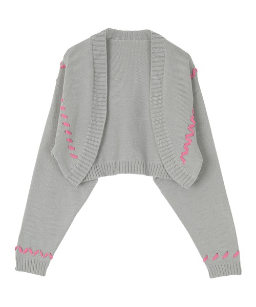 miette(ミエット)の「配色ステッチニットボレロ(カーディガン/ボレロ・レディース・アイボリー/ブラック/グレー・FREE)」の19枚目の写真