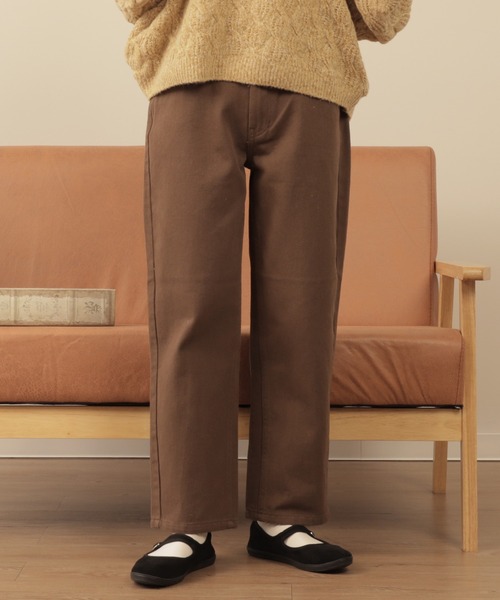 mil(ミル)の「【150㎝前後の小柄さんサイズ】マムフィットチノパンツ(チノパンツ・レディース・ライトベージュ/ブラウン/ベージュ・S/XS/XXS)」の2枚目の写真