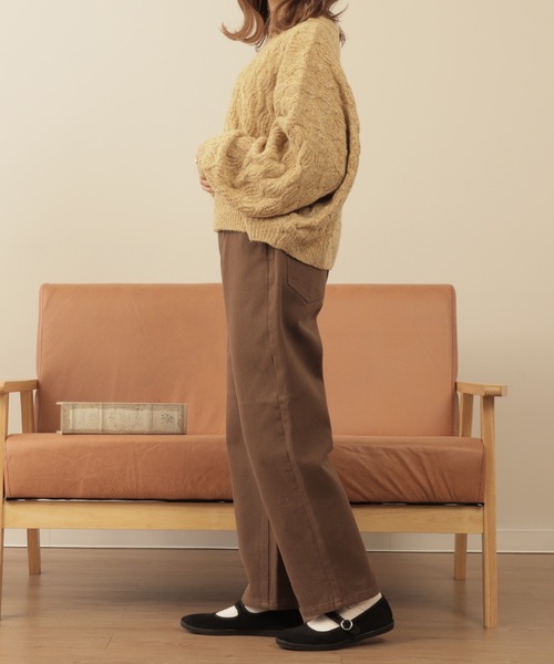 mil(ミル)の「【150㎝前後の小柄さんサイズ】マムフィットチノパンツ(チノパンツ・レディース・ライトベージュ/ブラウン/ベージュ・S/XS/XXS)」の7枚目の写真