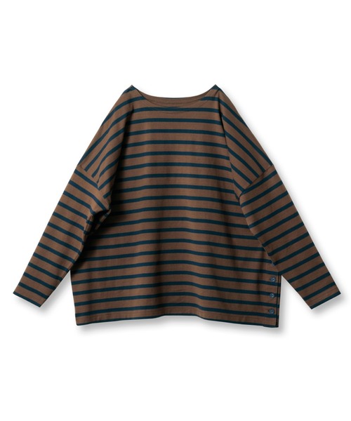 avecmoi（アヴェクモワ）の「【佐藤かなさんプロデュース】 アヴェクモワ　ボーダーカットソートップス〈茶×紺〉（Tシャツ/カットソー・レディース・ブラウン系その他・2/1）」の8枚目の写真