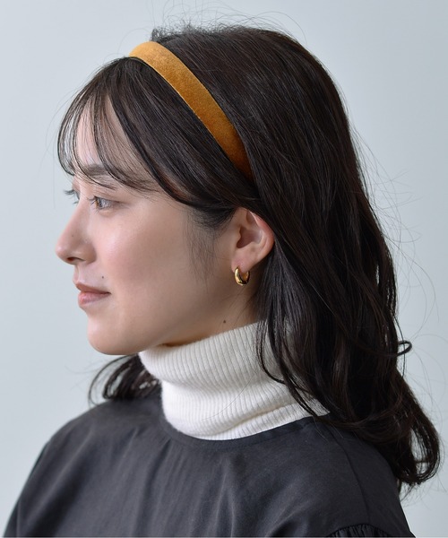 Monocoro toppi（モノコロトッピ）の「光沢 ベロア シンプル 太め カチューシャ（カチューシャ・レディース・ブラック/カーキ/ブラウン/アイボリー・フリー）」の14枚目の写真