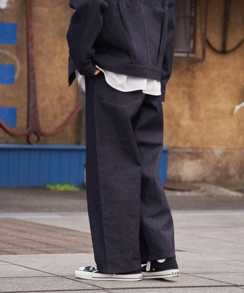 CONES BOSS（コーンズボス）の「【CONESBOSS × CIAOPANIC】【セットアップ対応】デニムワイドパンツ（デニムパンツ・メンズ・インディゴブルー/ブラック・MEDIUM/LARGE/S/M）」の15枚目の写真
