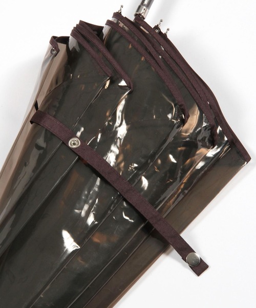 GLOBAL WORK（グローバルワーク）の「フラワーパイピングビニ傘/172236（長傘・レディース・ホワイト/ブルー/ダークブラウン・FREE）」の6枚目の写真