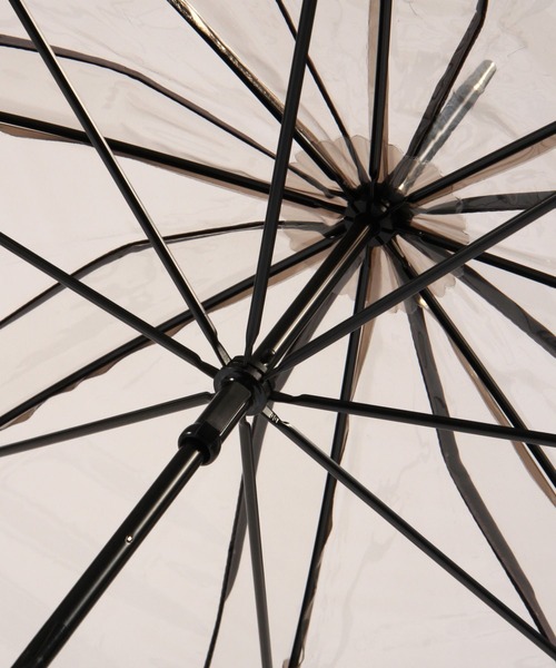 GLOBAL WORK（グローバルワーク）の「フラワーパイピングビニ傘/172236（長傘・レディース・ホワイト/ブルー/ダークブラウン・FREE）」の7枚目の写真