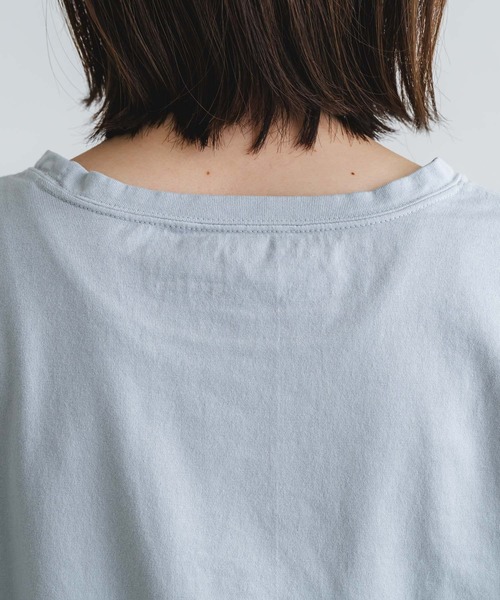 quadro（クオドロ）の「40/2CM天竺クルーネックtee（Tシャツ/カットソー・レディース・ブルーグレー/レンガ/オフホワイト/ダークネイビー・FREE）」の22枚目の写真
