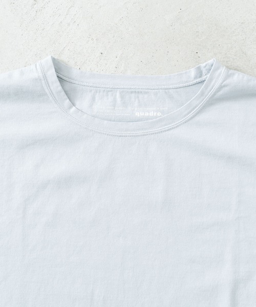 quadro（クオドロ）の「40/2CM天竺クルーネックtee（Tシャツ/カットソー・レディース・ブルーグレー/レンガ/オフホワイト/ダークネイビー・FREE）」の9枚目の写真