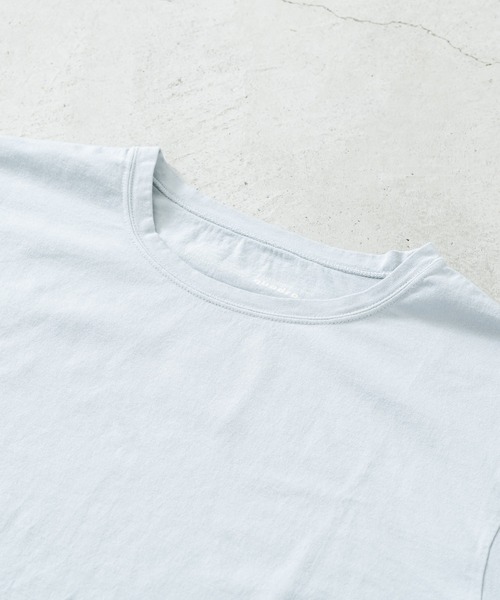 quadro（クオドロ）の「40/2CM天竺クルーネックtee（Tシャツ/カットソー・レディース・ブルーグレー/レンガ/オフホワイト/ダークネイビー・FREE）」の10枚目の写真