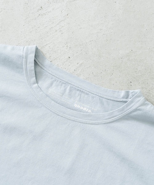 quadro（クオドロ）の「40/2CM天竺クルーネックtee（Tシャツ/カットソー・レディース・ブルーグレー/レンガ/オフホワイト/ダークネイビー・FREE）」の12枚目の写真