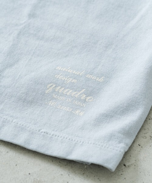 quadro（クオドロ）の「40/2CM天竺クルーネックtee（Tシャツ/カットソー・レディース・ブルーグレー/レンガ/オフホワイト/ダークネイビー・FREE）」の13枚目の写真
