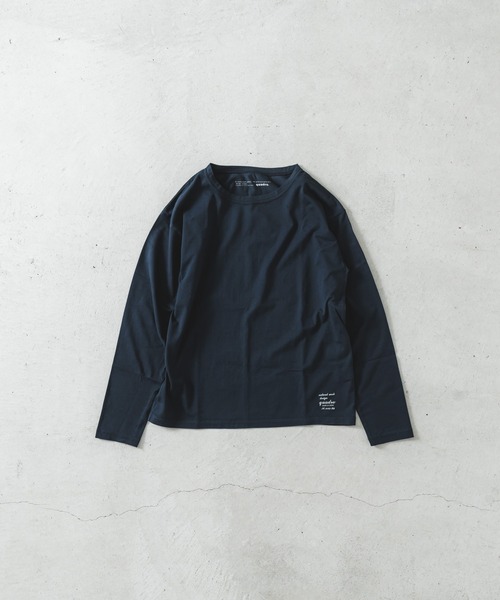 quadro（クオドロ）の「40/2CM天竺クルーネックtee（Tシャツ/カットソー・レディース・ブルーグレー/レンガ/オフホワイト/ダークネイビー・FREE）」の8枚目の写真