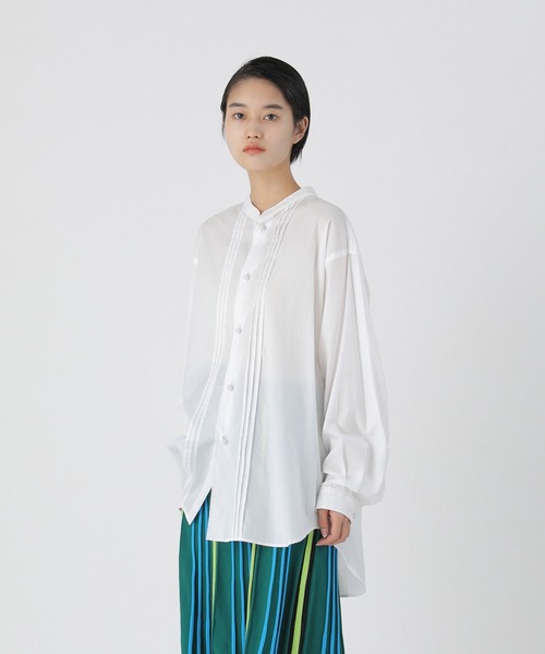シャンブレーピンタックブラウス ZUCCa（ズッカ）の「シャンブレーシャツ/シャツ / (O)（シャツ