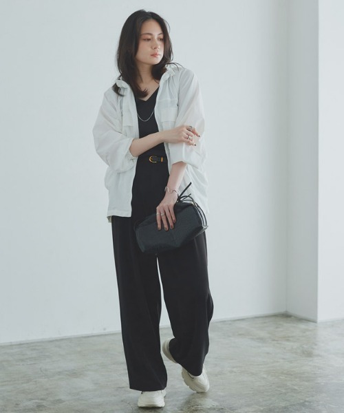 RASW（ラス）の「[RASW]ダブルタックドレープワイドパンツ（スラックス・レディース・ライトブルー/ブラック/ベージュ系その他/オフホワイト/ベージュ/ピンク・M/L/PM/TM/TL）」の14枚目の写真