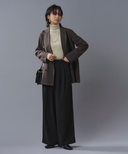 RASW（ラス）の「[RASW]ダブルタックドレープワイドパンツ（スラックス・レディース・ライトブルー/ブラック/ベージュ系その他/オフホワイト/ベージュ/ピンク・M/L/PM/TM/TL）」の19枚目の写真
