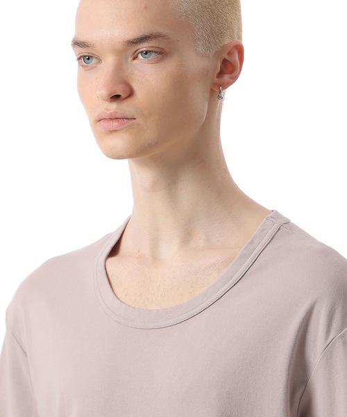 ATTACHMENT（アタッチメント）の「スビンコットン リブ Oネック S/S TEE   /  SVIN CO RIB O-NECK S/S TEE（Tシャツ/カットソー・メンズ・ホワイト/スモークピンク/ブラック/グレー系その他・1/3/2）」の10枚目の写真