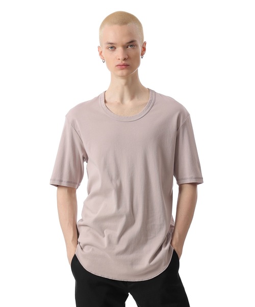 ATTACHMENT（アタッチメント）の「スビンコットン リブ Oネック S/S TEE   /  SVIN CO RIB O-NECK S/S TEE（Tシャツ/カットソー・メンズ・ホワイト/スモークピンク/ブラック/グレー系その他・1/3/2）」の6枚目の写真