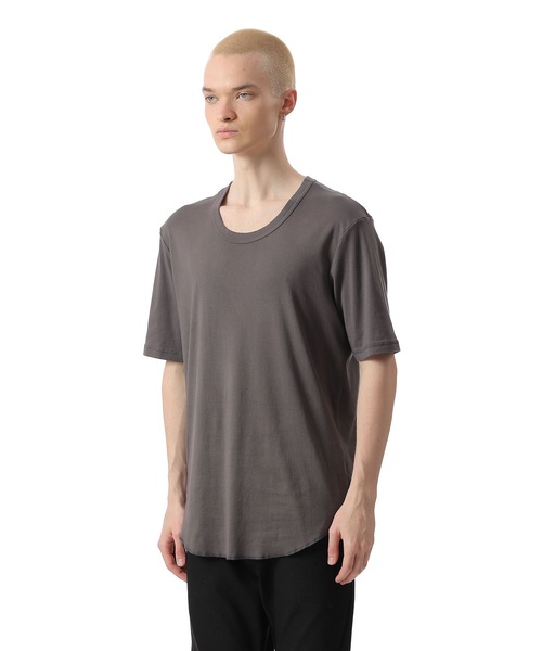 ATTACHMENT（アタッチメント）の「スビンコットン リブ Oネック S/S TEE   /  SVIN CO RIB O-NECK S/S TEE（Tシャツ/カットソー・メンズ・ホワイト/スモークピンク/ブラック/グレー系その他・1/3/2）」の8枚目の写真