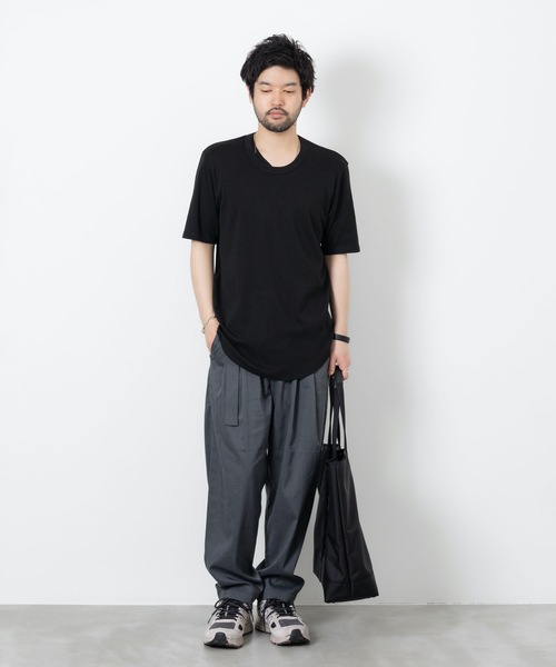 ATTACHMENT（アタッチメント）の「スビンコットン リブ Oネック S/S TEE   /  SVIN CO RIB O-NECK S/S TEE（Tシャツ/カットソー・メンズ・ホワイト/スモークピンク/ブラック/グレー系その他・1/3/2）」の15枚目の写真
