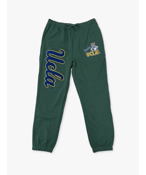 UCLA(ユーシーエルエー)の「【UCLA】 プリント+刺繍 裏毛 スウェットパンツ(スウェットパンツ・メンズ・チャコールグレー/グリーン/オフホワイト・2/3)」の1枚目の写真