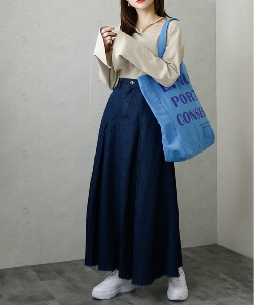 Per sist ence（パーシエンス）の「Per sist ence/パーシエンス　リブボレロ風トップス（Tシャツ/カットソー・レディース・ベージュ/ホワイト/ブラック/ダークグレー・FREE）」の22枚目の写真