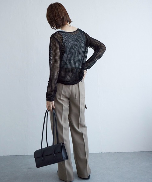notch.(ノッチ)の「【2WAY】メッシュクルーネックニット(ニット/セーター・レディース・グレー/ブラック/ベージュ・M)」の21枚目の写真