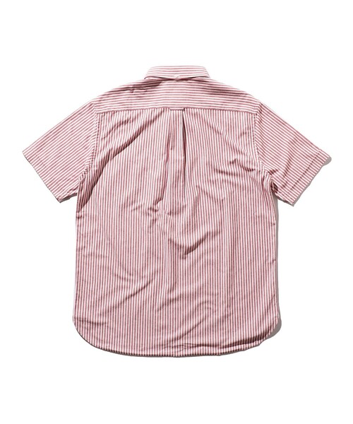 【極美品】BEAMS PLUS ストライプ柄 半袖 プルオーバー シャツ L 極美品】BEAMS PLUS ストライプ柄 半袖 プルオーバー シャツ L