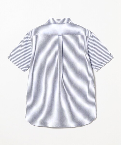 美品　BEAMS PLUS　シャツ　半袖　ブルー　オックスフォード　ボタンダウン B:MING by BEAMS（ビーミング by ビームス）オックスフォード
