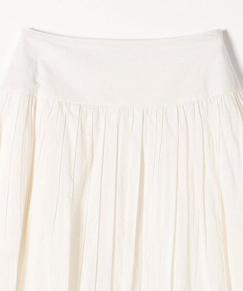 SHIPS any（シップス エニィ）の「SHIPS any: 〈洗濯機可能〉キャンブリック ギャザー スカート（スカート・レディース・ライトブルー/ホワイト/ネイビー/ブラウン/ラベンダー・36/38）」の7枚目の写真