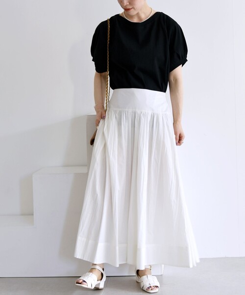 セール】SHIPS any: 〈洗濯機可能〉キャンブリック ギャザー スカート