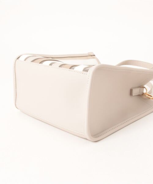 T・S・L（ティーエスエル）の「【T.S.L】ストライプクリアバッグ(836461)（ハンドバッグ・レディース・ブラック/グリーン/ベージュ・ALL）」の5枚目の写真