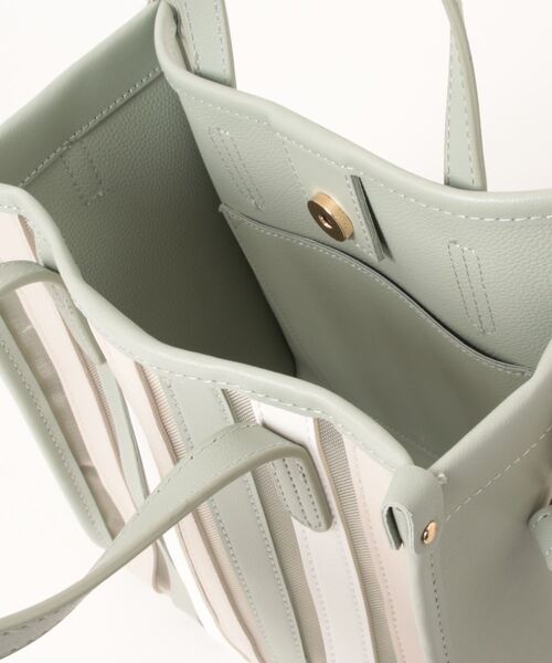 T・S・L（ティーエスエル）の「【T.S.L】ストライプクリアバッグ(836461)（ハンドバッグ・レディース・ブラック/グリーン/ベージュ・ALL）」の7枚目の写真