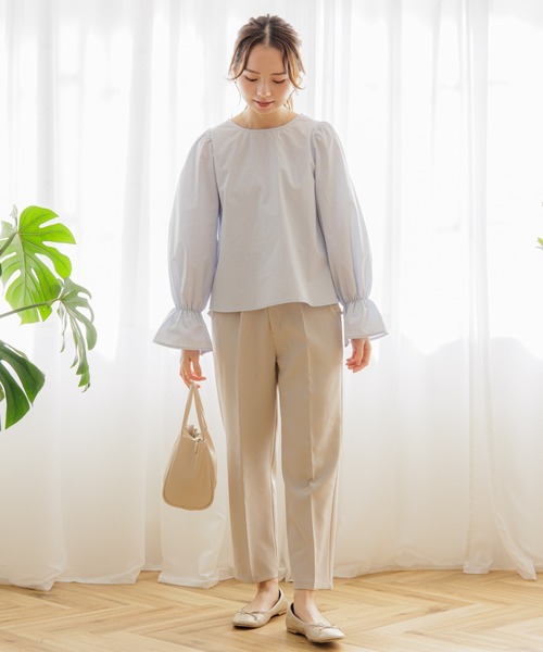 flower(フラワー)の「スプリンジーリボンブラウス(シャツ/ブラウス・レディース・ホワイト/ブルー・FREE)」の14枚目の写真