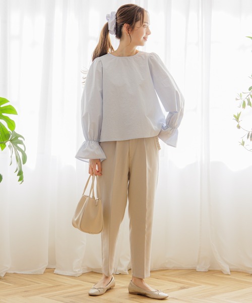 flower(フラワー)の「スプリンジーリボンブラウス(シャツ/ブラウス・レディース・ホワイト/ブルー・FREE)」の19枚目の写真