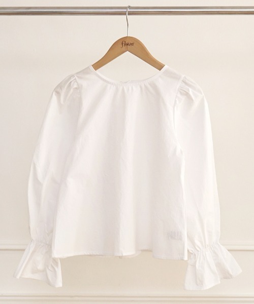 flower(フラワー)の「スプリンジーリボンブラウス(シャツ/ブラウス・レディース・ホワイト/ブルー・FREE)」の7枚目の写真