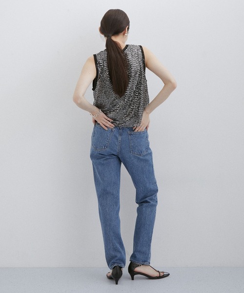 ADAM ET ROPE'(アダムエロペ)の「スパンコールタンク(タンクトップ・レディース・ブラック系その他/ホワイト・FREE)」の4枚目の写真